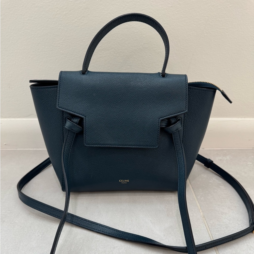 Celine Belt Bag: Nano, Abyss Blue
